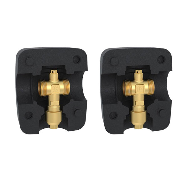 LK Armatur Frostschutzventil 2er Set | 2 x LK 556 mit Isolierung | DN 25 | 1"