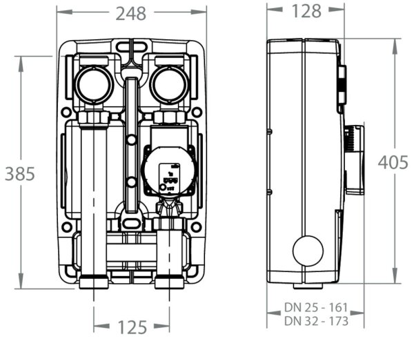 LK Armatur LK C/C 125 LK 863 - Pumpengruppe - gemischter Heizkreis | DN 25 | 299467