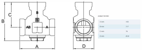 LK Armatur LK C/C 125 LK 864 - Pumpengruppe - gemischter Heizkreis | DN 32 | 299471