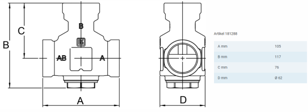 LK Armatur LK C/C 125 LK 864 - Pumpengruppe - gemischter Heizkreis | DN 32 | 299788