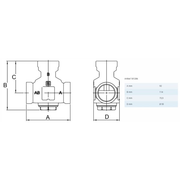 LK Armatur LK C/C 125 LK 864 - Pumpengruppe - gemischter Heizkreis | ohne Pumpe | 299962