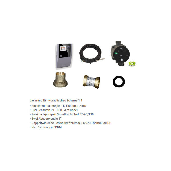 LK Armatur LK 160 SmartBio® Temperaturdifferenzregler | für Hydraulisches Schema 1 | 181233