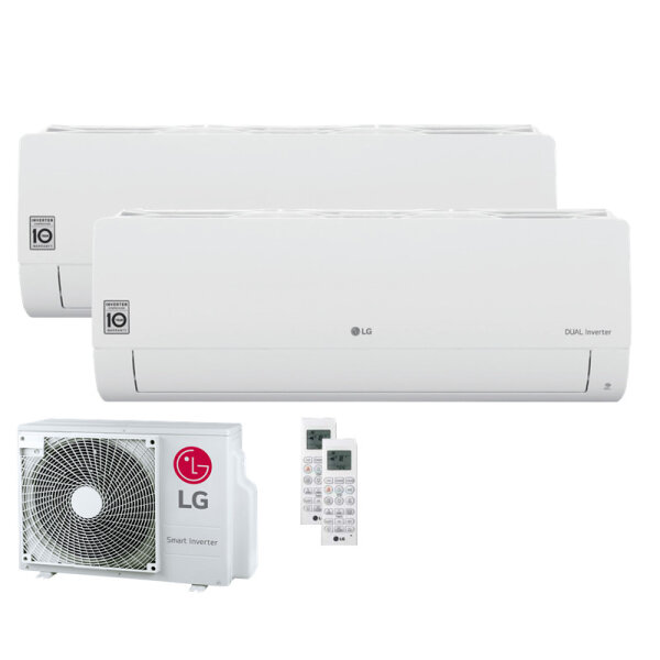 LG Set 2 Wandgeräte Standard Plus WiFi 2,5 kW 2 x PC09ST NSJ + MU2R17.U13 R32 Klimaanlage