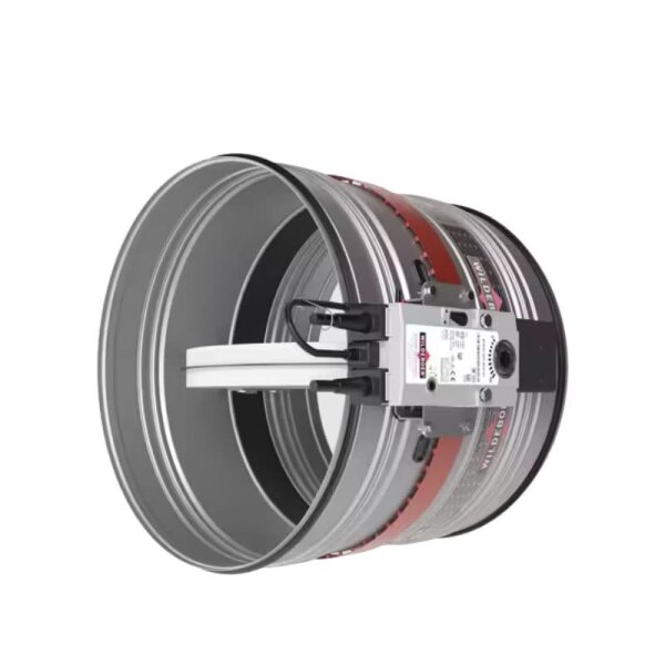 Wildeboer FR 90 DN 160 Brandschutzklappe rund mit Federrücklaufmotor Baureihe FR92 Ø 160 mm