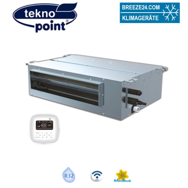 Tekno Point Kanalgerät DUCT-18-V | Raumgröße 50 - 55 m² | 5.0 kW | 5.2 kW | Kühlen | Heizen | WiFi