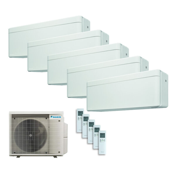 Daikin Set 5 x Wandgeräte Stylish FTXA25CW + 5MXM90A2V1B(9/8) | WiFi | Raumgröße 25 - 30 m² | 2,5 kW