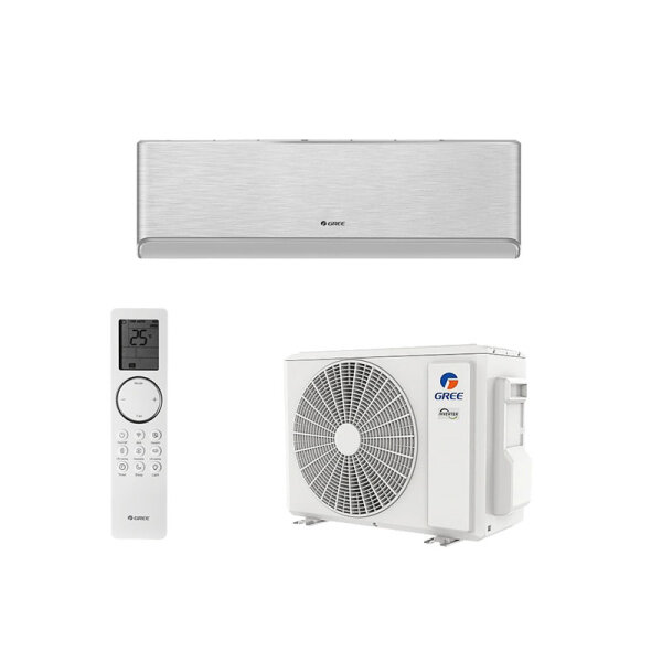 GREE Airy Silver Set 3,5 kW - GWH12AVCXD-K6DNA1A | WiFi | Raumgröße 35 - 40 m² | Hyper Heating