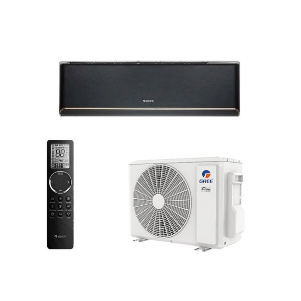 GREE Airy Black Set 7,1 kW - GWH24AVEXF-K6DNA1A  | WiFi | Raumgröße 70 - 75 m² | Hyper Heating