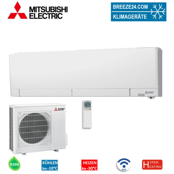 Mitsubishi Electric Set Wandgerät WiFi MSZ-RZ25VU + MUZ-RZ25VUHZ Hyper Heating 2,5 kW | R290