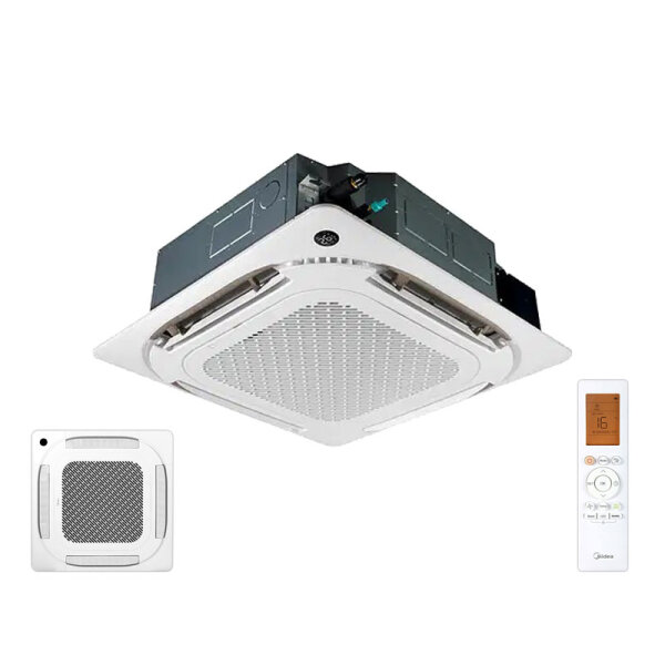 Midea MCD2-48HRFNX 4-Wege-Deckenkassette mit Blende T-MBQ4-04AWD | 14 kW | 16 kW | Raum 140 - 150 m²