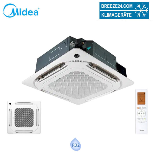 Midea MCD2-24HRFNX 4-Wege-Deckenkassette mit Blende T-MBQ4-04AWD | 7 kW | 7 kW | Raum 70 - 75 m²