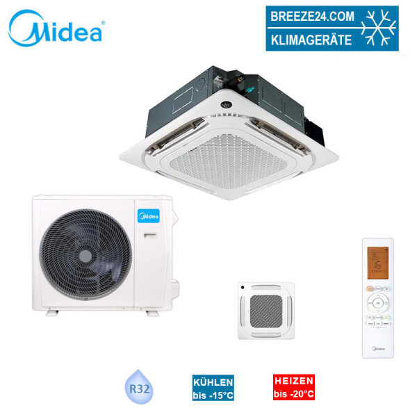 Midea Set MCA4U-18HRFNX 4-Wege-Deckenkassette + Blende T-MBQ4-03AWD + MOX330-18HFN8-ME 5.2 kW