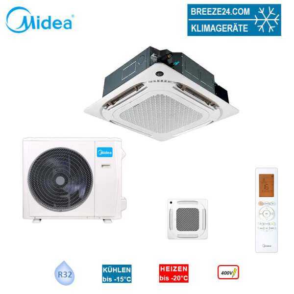 Midea Set MCD2-55HRFNX 4-Wege-Deckenkassette + Blende T-MBQ4-04AWD + MOX630U-55HFN8-ME 15 kW 400 V