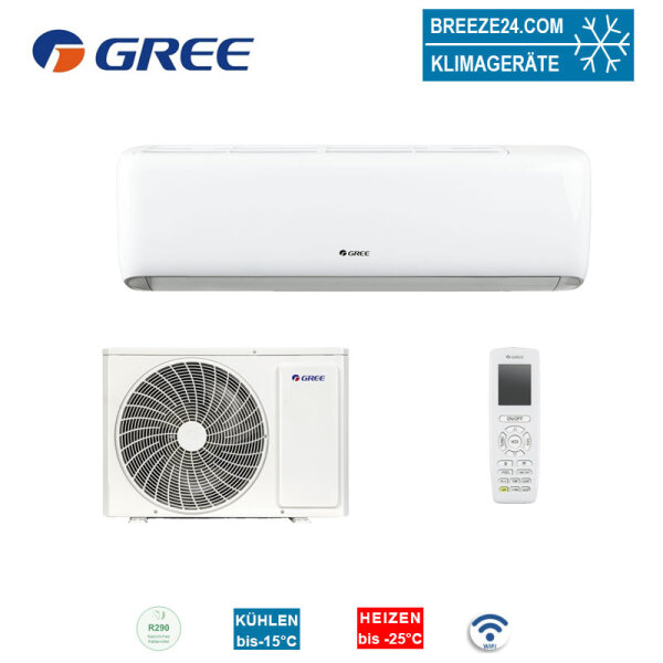 GREE Klimaanlagen Set CHARMO GWH-12-ATCXB für 1 Zimmer mit 30 - 35 m² | 3.2 kW | 3.4 kW WiFi  R290