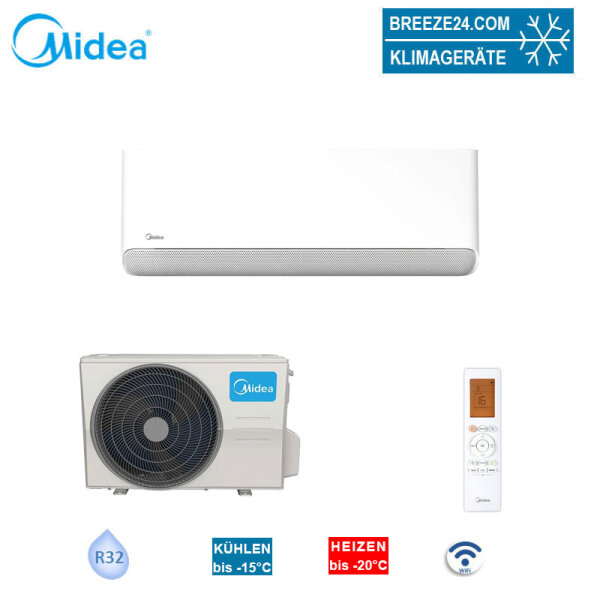 Midea BreezelessE Set MSCB1BU-09HRFN8-ME + MOX103-09HFN8-ME für 1 Raum mit 30 - 35 m² | WiFi | R32