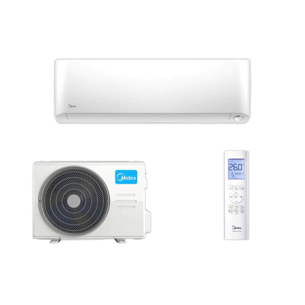 Midea Oasis Plus Set MSOPBU-09HRFN8-ME + MOX333-09HFN8-ME Raum 25 - 30 m² 2.6 kW | 4.1 kW | WiFi R32