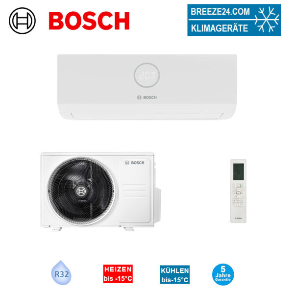 BOSCH Set Climate 3000i W 53 E + CL3000i 53 E | 5.3 kW | 5.6 KW | Raumgröße 55 - 60 m² | R32