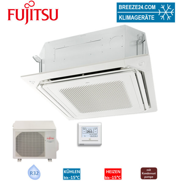 Fujitsu Set AUXG30KRLB + AOEG30KBTB 4-Wege-Deckenkassette 8,5 kW -  R32 Klimaanlage
