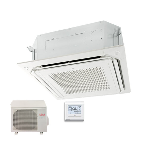 Fujitsu Set AUXG30KRLB + AOEG30KBTB 4-Wege-Deckenkassette 8,5 kW -  R32 Klimaanlage