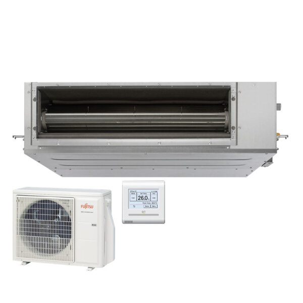 Fujitsu Set Kanalgerät eco Medium 12,1 kW - ARXG 45KHTAP + AOEG 45KBTB R32 Klimaanlage