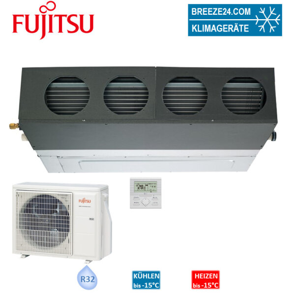Fujitsu Set Kanalgerät eco Silent 9,5 kW ARXG 36KMLA + AOEG 36KBTB R32 Raumgröße 100 - 110 m²