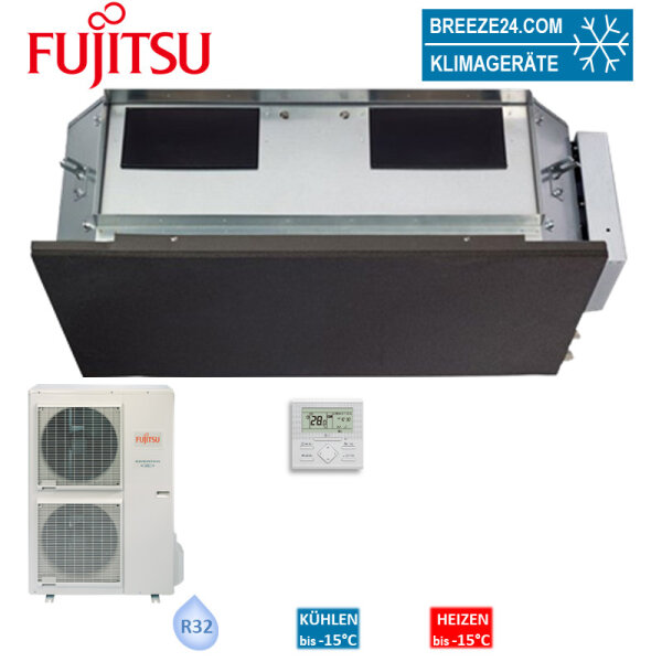 Fujitsu Set Kanalgerät eco 12,1 kW ARXG 45KHTB + AOEG 45KBTB Hohe Pressung R32 Klimaanlage