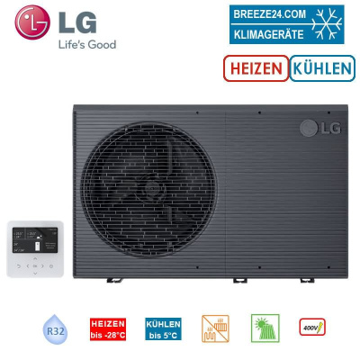 LG THERMA V  Luft-Wasser-Wärmepumpe HM123MRS.UB40 Monobloc 12,0 kW zum Heizen + Kühlen 400 Volt | R32