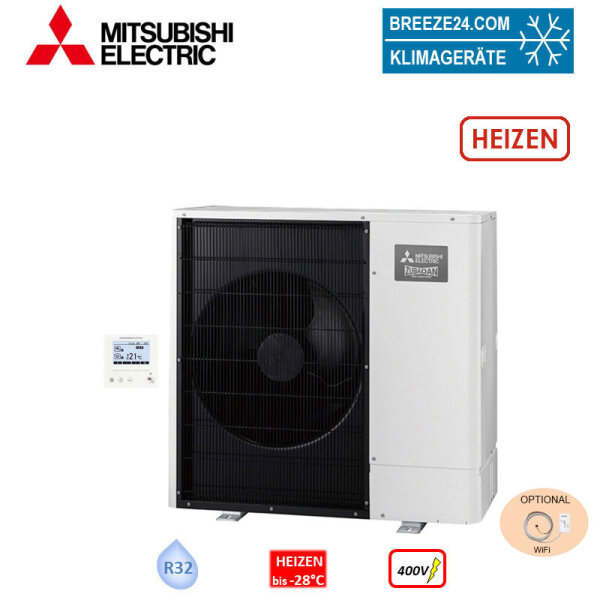 Mitsubishi Electric PUD-SHWM120YAA Zubadan 12,0 kW Wärmepumpe Luft / Wasser Außengerät 400V R32