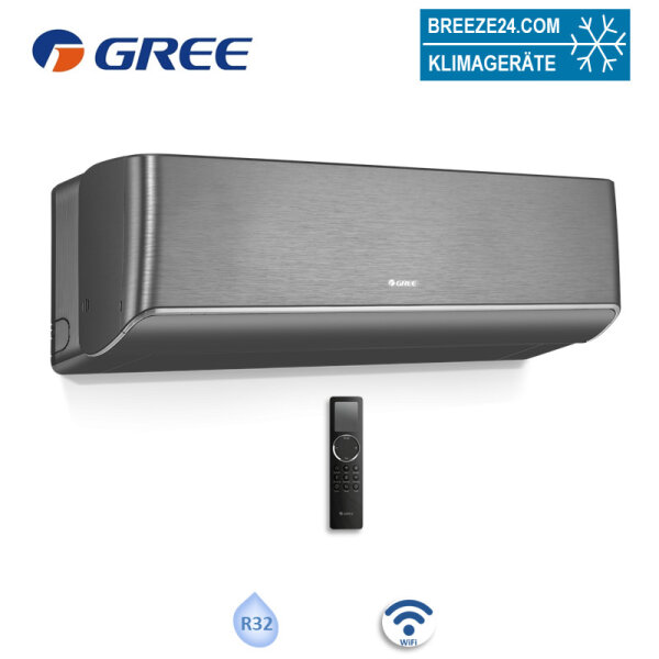 GREE GWH-24-AVEXF-I-B Wandgerät Ventus 7,1 kW | WiFi | Raumgröße 70 - 75 m² | anthrazit