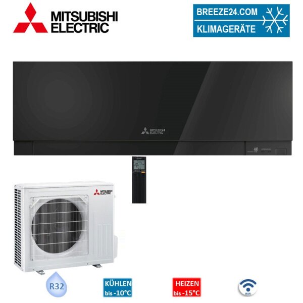 Mitsubishi Electric Set Wandgerät Premium WiFi MSZ-EF50VGKB + MUZ-EF50VG 5,0 kW | 50 - 55 m² | R32