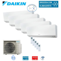 Daikin Set 5 Wandgeräte Perfera WiFi CTXM15A + 2 x...