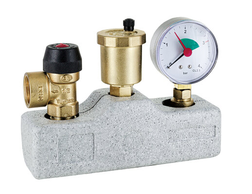 Trinnity KGM25 Kesselgruppe 1" MS 58 bis 50 kW mit Armaturen und Isolierung.