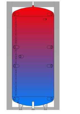 COSMO Pufferspeicher CPS1000 ohne Wärmetauscher ohne Dämmung