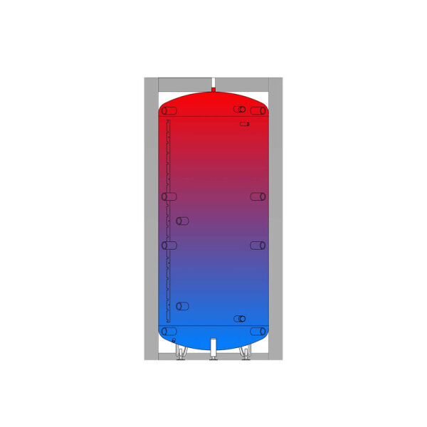 COSMO Hygiene-Pufferspeicher CPSH1200 mit TWW-Wellrohr-WT ohne Dämmung | 1.200 Liter