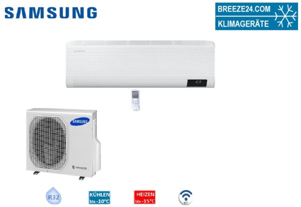 Samsung Set Wandgerät Wind-Free 3,5 kW AR60F12C1AWNEU+ AR12TXFCAWKX |WIFI |Raumgröße 35-40 m² | R32
