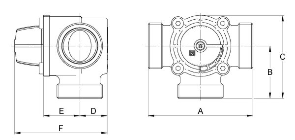 LK 840 3-Wege Mischer G2 Kvs 32,0