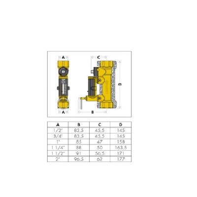 COSMO Caleffi Strangregulierventil SetCal mit Durchflussmessung 2" 50-200l/min