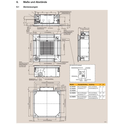 Mitsubishi Electric Set 1 x SLZ-M25FA + SLZ-M35FA + SLZ-M50 +SLP-2FALM + MXZ-5F102VF 4-Wege-Deckenkassette