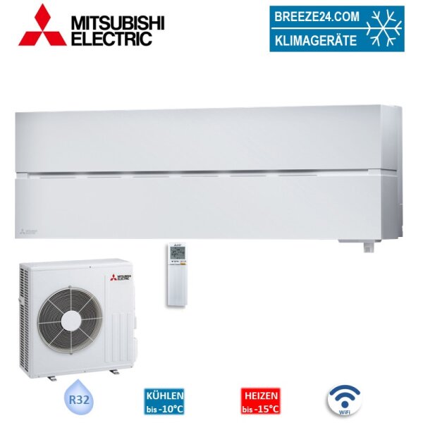 Mitsubishi Electric Set Wandgerät Diamond WiFi 6,0 kW - MSZ-LN60VG2W + MUZ-LN60VG2 60 - 65 m² | R32