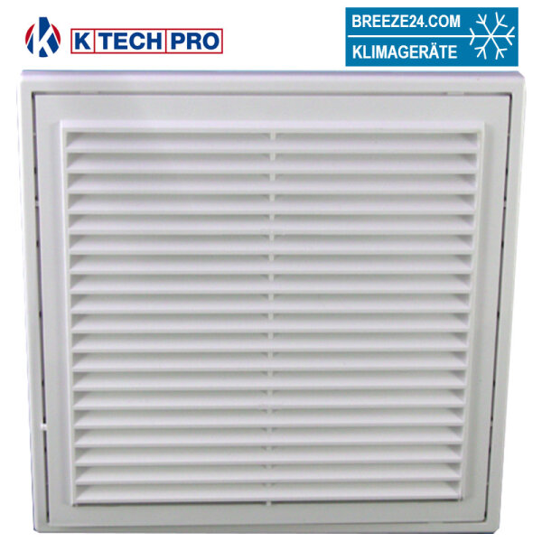 Lüftungsgitter Kunststoff weiß MV mit Flansch DN 100 bis 200 mm