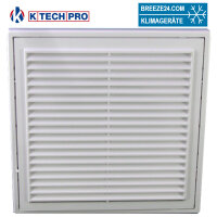 Lüftungsgitter Kunststoff weiß MV mit Flansch...