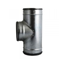 Wickelfalzrohr T-Stück 90° mm verzinkt mit...