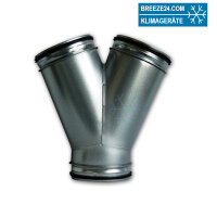 Wickelfalzrohr Hosenstück 45° verzinkt mit...