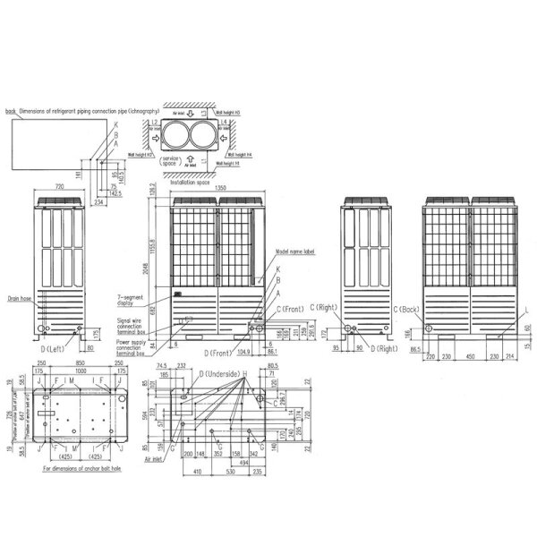 Mitsubishi Heavy FDC680KXE6 VRF-Außengerät 68,0 kW (400V) für 2 bis 72 Innengeräte