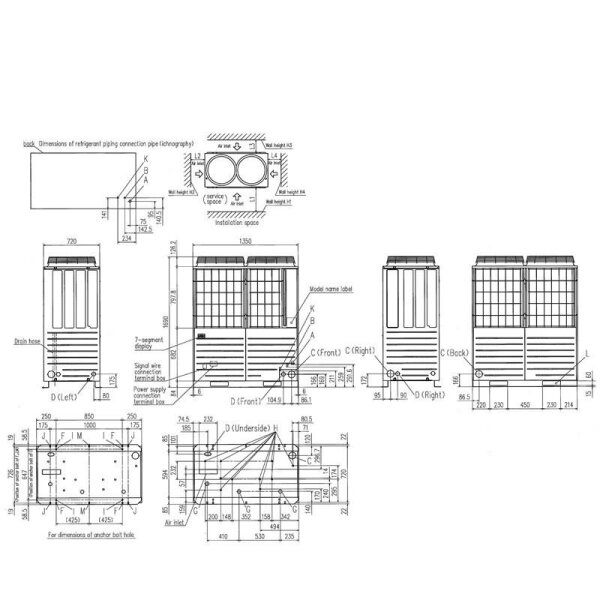 Mitsubishi Heavy FDC335KXZXE1 VRF-Außengerät 33,5 kW (400 V) für 1 bis 44 Innengeräte