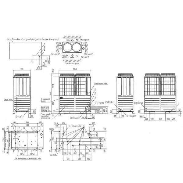 Mitsubishi Heavy FDC450KXZXE1 VRF-Außengerät 45,0 kW (400 V) für 2 bis 60 Innengeräte