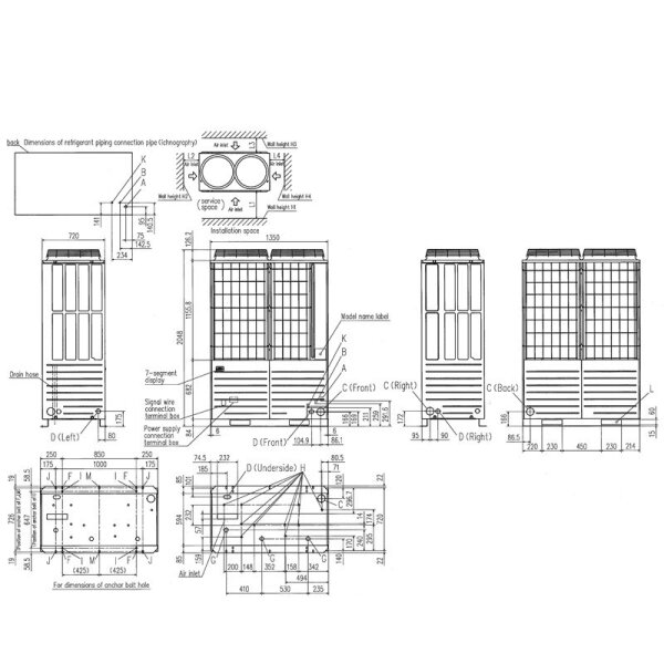Mitsubishi Heavy FDC850KXZXE1 VRF-Außengerät 85,0 kW (400 V) für 3 bis 80 Innengeräte